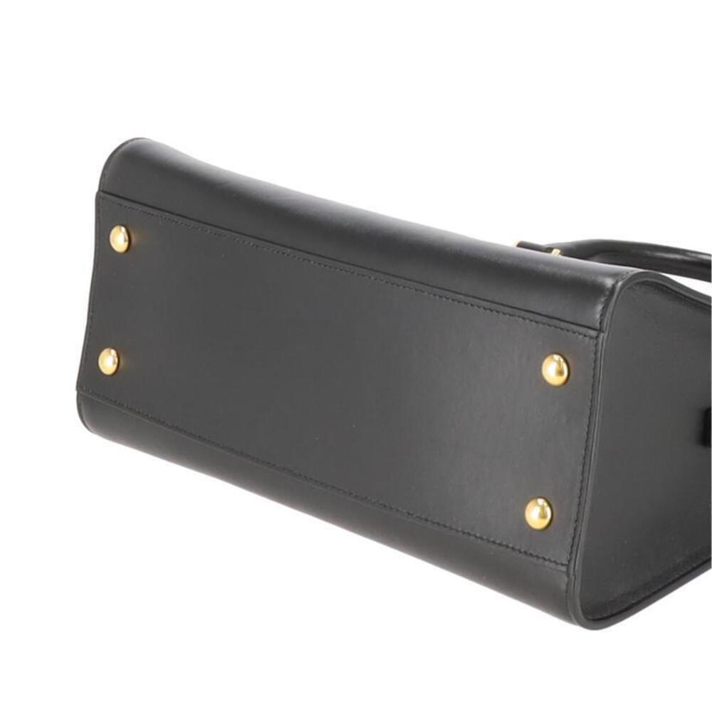 Saint Laurent Monogram Cabas Leather Shoulder Bag Black - Picture 3 of 10